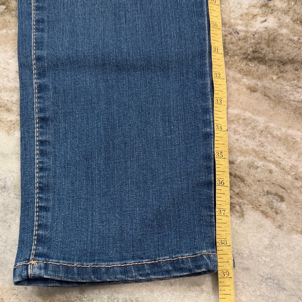 American Vintage Denim Straight Leg Jeans with Artistic Patches - Picture 4 of 6